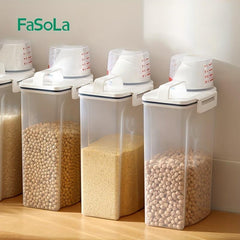Large Capacity Rice Bucket with Measuring Cup