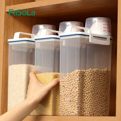 Large Capacity Rice Bucket with Measuring Cup