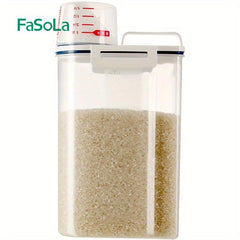 Large Capacity Rice Bucket with Measuring Cup