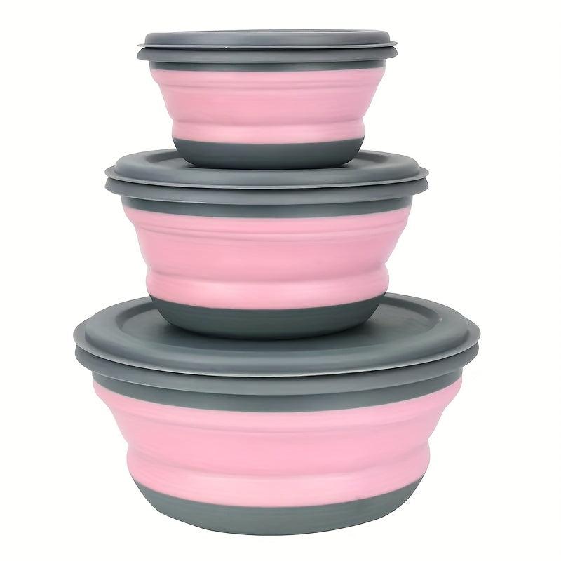 Creative Folding Bowl Outdoor Portable Leakproof Food Container For School