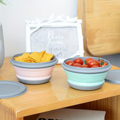 Creative Folding Bowl Outdoor Portable Leakproof Food Container For School