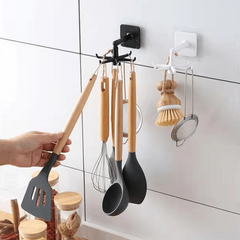 360 Degree Rotatable Universal Hook Self Adhesive Towel Rack