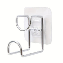 4pcs Stainless Steel Adhesive Hook Bathroom Wall Towel Basin Kitchen Storage Rac