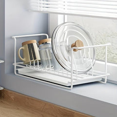1pc Dish Drying Rack Dish Drain Rack Household Bowl Chopsticks Fork Storage Rack
