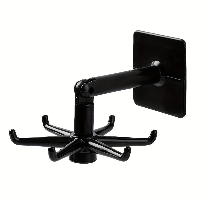 2pcs Universal Rotating Hook 360 Degrees Rotatable 6 claw Rack Organizer