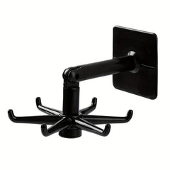 2pcs Universal Rotating Hook 360 Degrees Rotatable 6 claw Rack Organizer