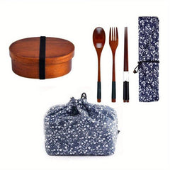 700ml Lunch Box Bento Oval Wooden Sushi Lunch Box