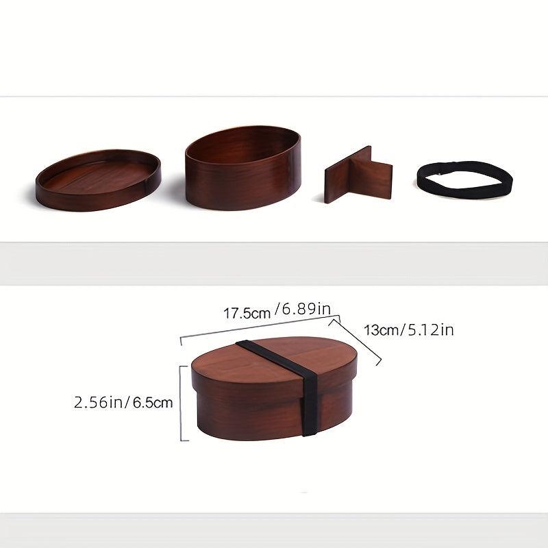 700ml Lunch Box Bento Oval Wooden Sushi Lunch Box