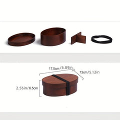 700ml Lunch Box Bento Oval Wooden Sushi Lunch Box