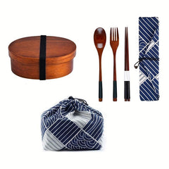 700ml Lunch Box Bento Oval Wooden Sushi Lunch Box