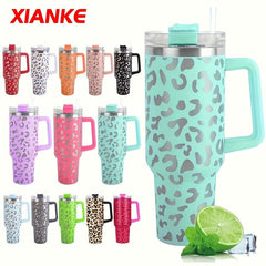Leopard Print Vacuum Flask 40oz Stainless Steel Insulated Tumbler