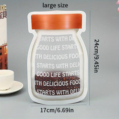 5pcs Mason Jar Zipper Bag, Reusable Snack Sandwich Pouch