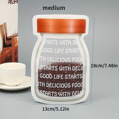5pcs Mason Jar Zipper Bag, Reusable Snack Sandwich Pouch