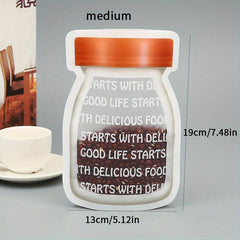 5pcs Mason Jar Zipper Bag, Reusable Snack Sandwich Pouch