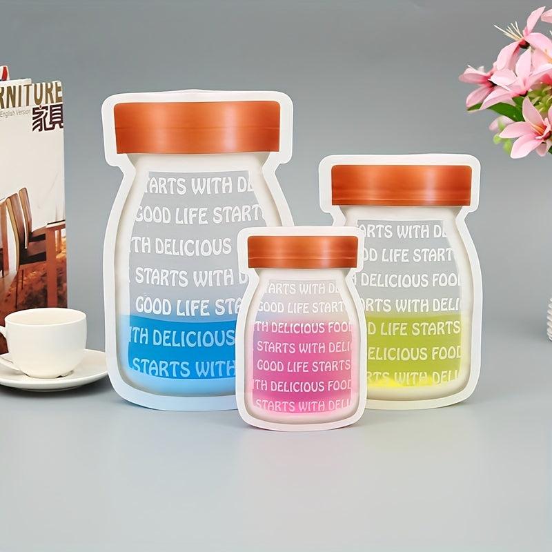 5pcs Mason Jar Zipper Bag, Reusable Snack Sandwich Pouch