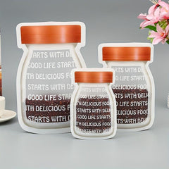 5pcs Mason Jar Zipper Bag, Reusable Snack Sandwich Pouch