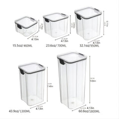 15.5oz Food Storage Container with Lid Clear Plastic Kitchen Pantry Canisters