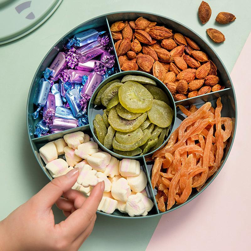 Dry Fruit Snack Storage Box Fresh keeping Tray Candy Plates