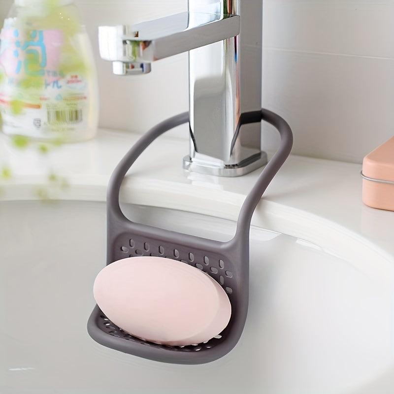 Light Grey Sponge Rack for Faucets & Sink Walls