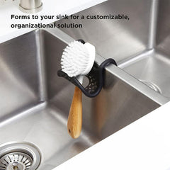 Light Grey Sponge Rack for Faucets & Sink Walls