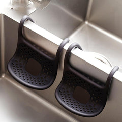 Light Grey Sponge Rack for Faucets & Sink Walls