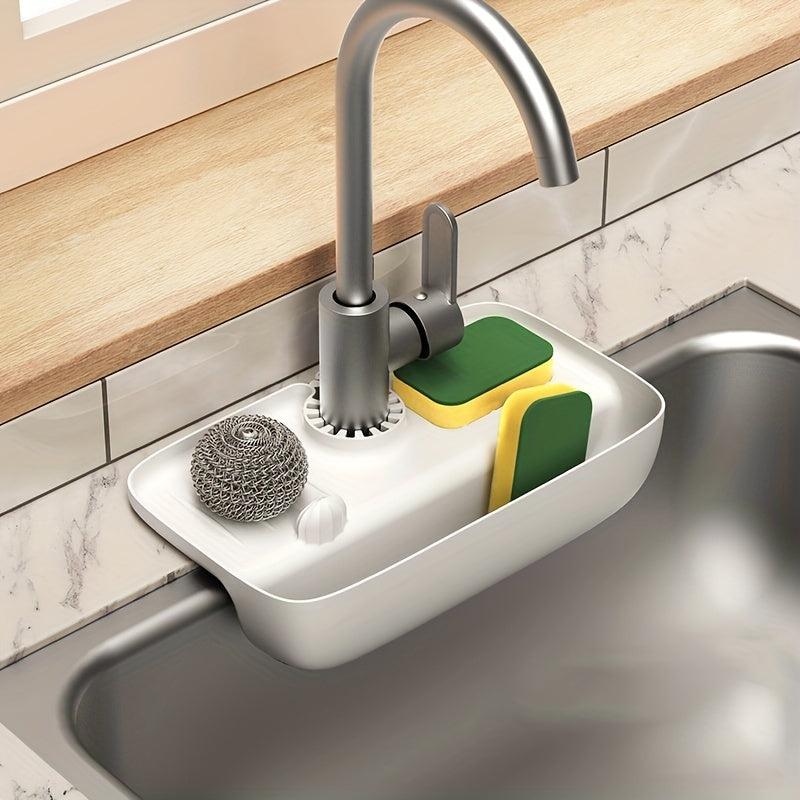 Kitchen Sink Splash Guard and Drain Storage Rack