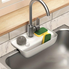 Kitchen Sink Splash Guard and Drain Storage Rack