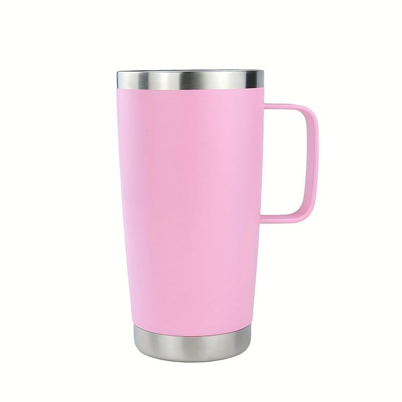 20oz Stainless Steel Thermal Cup with Lid & Straw, Portable for Cars & Homes