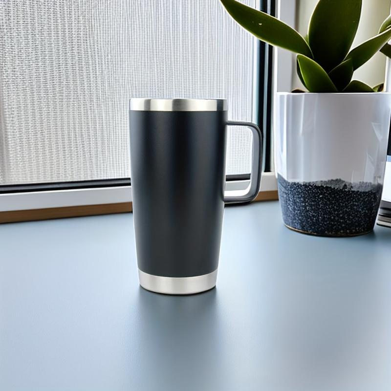 20oz Stainless Steel Thermal Cup with Lid & Straw, Portable for Cars & Homes