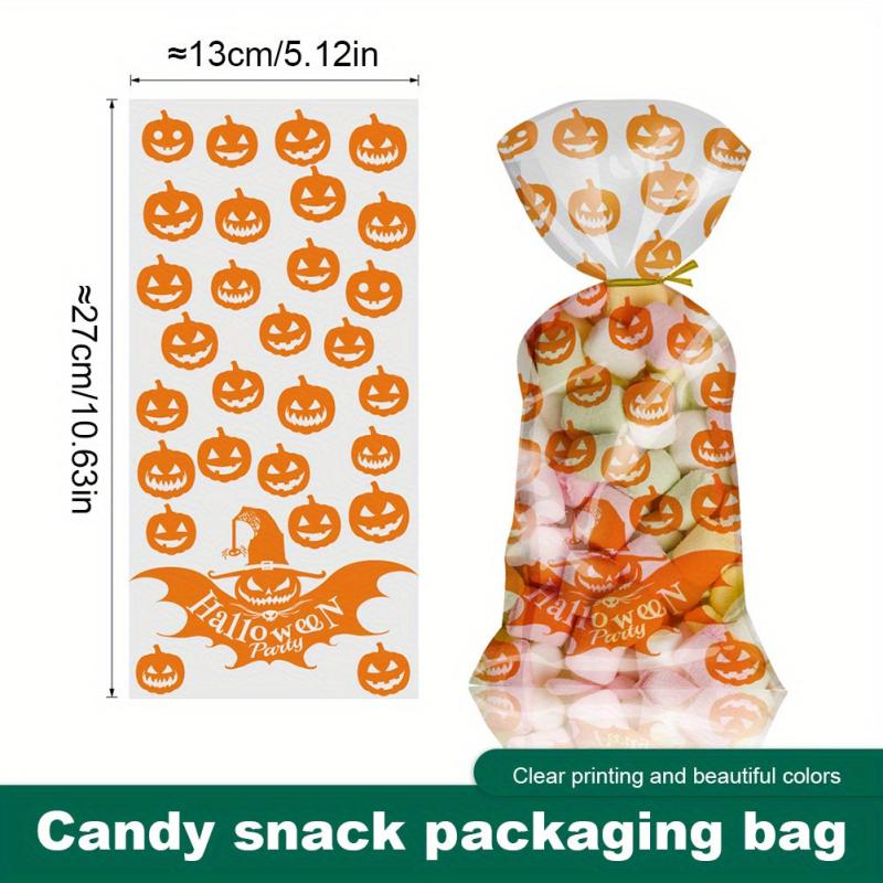 Halloween Candy Treat Bags Bat Pumpkin Demon Spider Web Elements