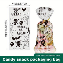 Halloween Candy Treat Bags Bat Pumpkin Demon Spider Web Elements