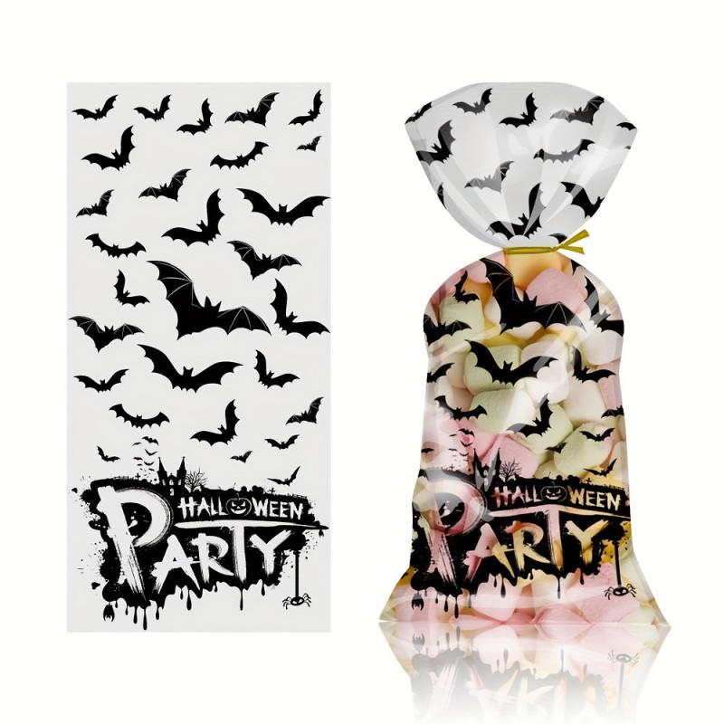 Halloween Candy Treat Bags Bat Pumpkin Demon Spider Web Elements
