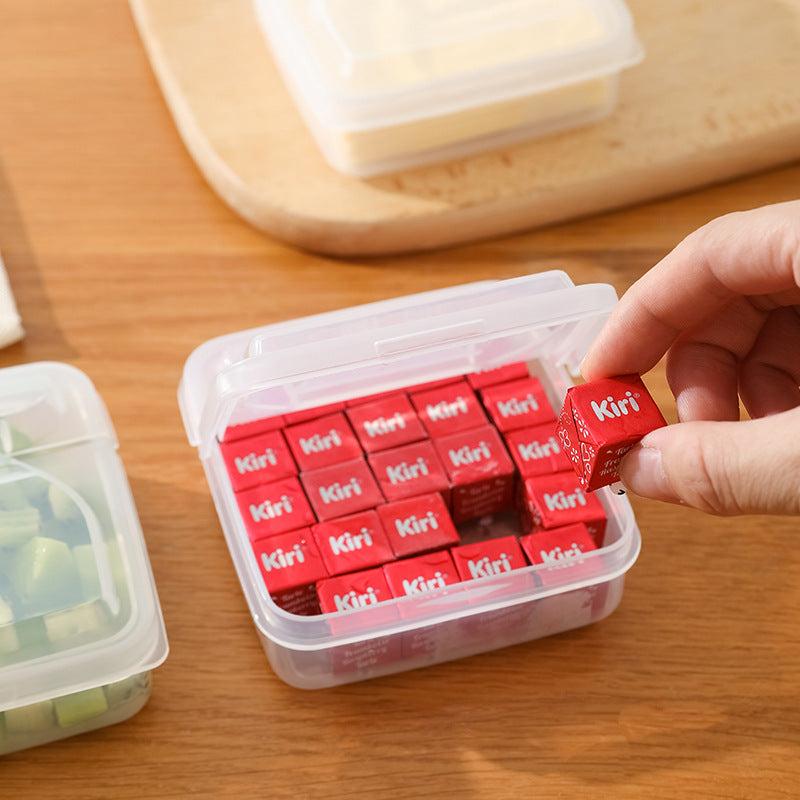 2pcs Portable Cheese & Butter Storage Box Keep Fresh Fruits Vegetables