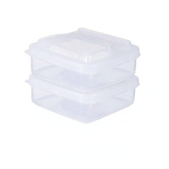2pcs Portable Cheese & Butter Storage Box Keep Fresh Fruits Vegetables