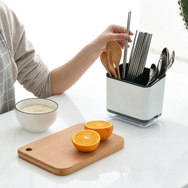 Chopsticks Basket Utensils Storage Rack With Transparent Bottom Cutlery Draw