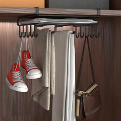 Stainless Steel Utensil Rack with Hooks for Cookware Storage