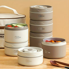 1pc Insulated Lunch Container Thermal Bento Box Stainless Steel Food Container