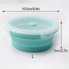 1 Pc Silicone Food Storage Containers Collapsible Stackable Lunch Bento Boxes