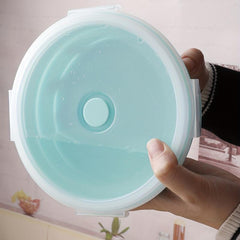 1 Pc Silicone Food Storage Containers Collapsible Stackable Lunch Bento Boxes
