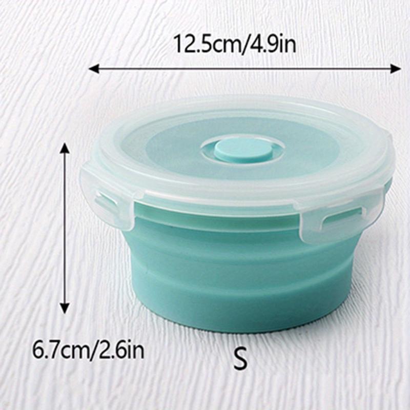 1 Pc Silicone Food Storage Containers Collapsible Stackable Lunch Bento Boxes