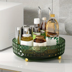 Rotatable Spice Rack with Wide Base for Kitchen and Cosmetics