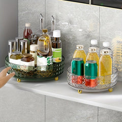 Rotatable Spice Rack with Wide Base for Kitchen and Cosmetics