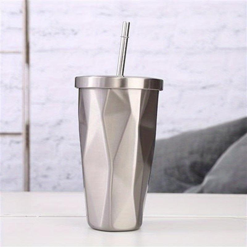 Gradient Vacuum Flask With Straw 500ml Insulated Cup