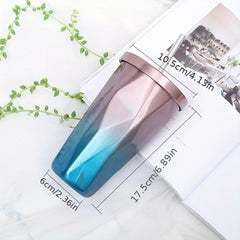 Gradient Vacuum Flask With Straw 500ml Insulated Cup