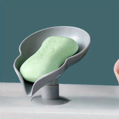 2PCS Sucker Soap Holder Bathroom Drain Soap Dish Plastic Sponge Soap Dish Tray