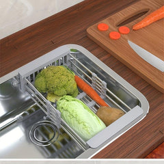 Foldable Dishwashing Sink Rack Stainless Steel