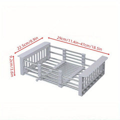 Foldable Dishwashing Sink Rack Stainless Steel