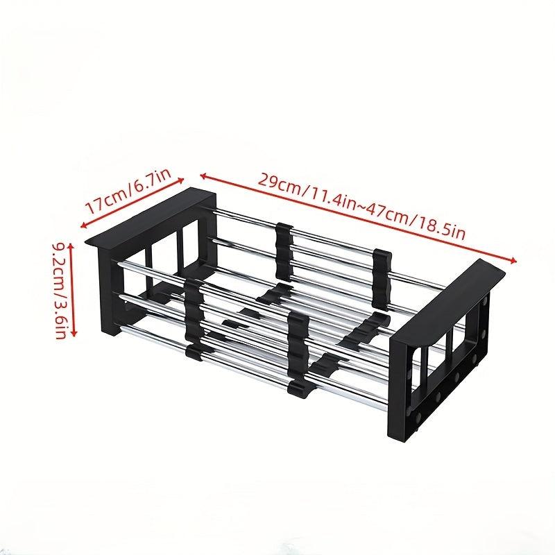 Foldable Dishwashing Sink Rack Stainless Steel