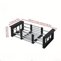 Foldable Dishwashing Sink Rack Stainless Steel