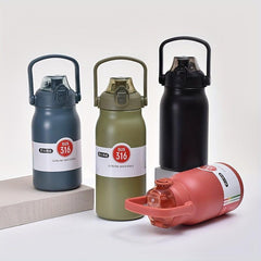 1000ml Stainless Steel Outdoor Water Bottle with Handle